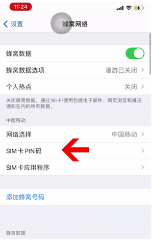 洪湖苹果14维修网分享如何给iPhone14的SIM卡设置密码 